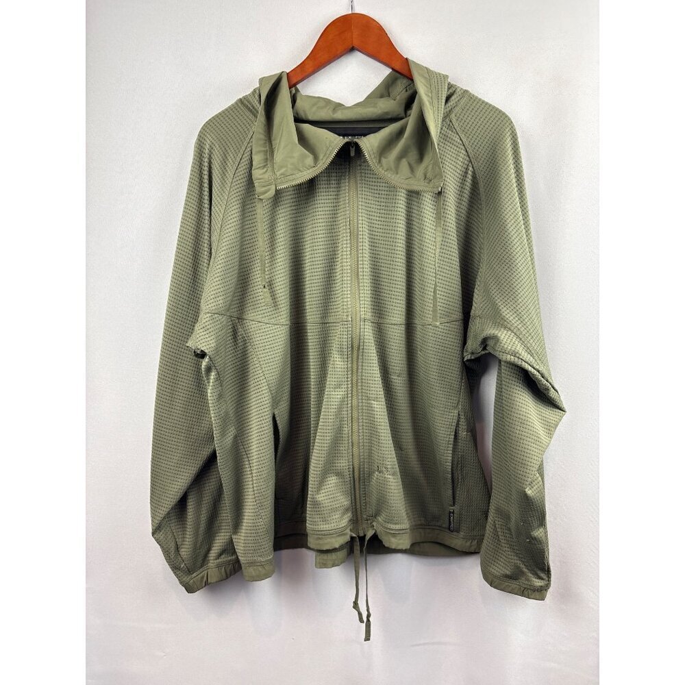 Women’s Exoffice XL Army Green Long Sleeve Windbreaker